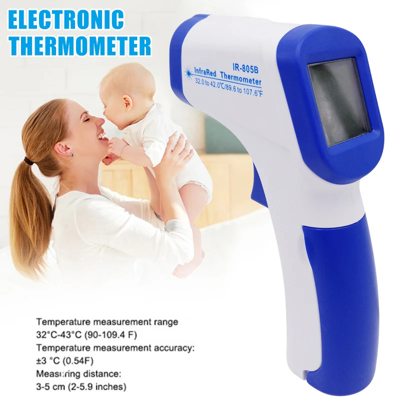 

Portable Handheld Infrared Thermometer No-contact Digital Thermometers Forehead Temperature Meter IR805B High Reliability HY99