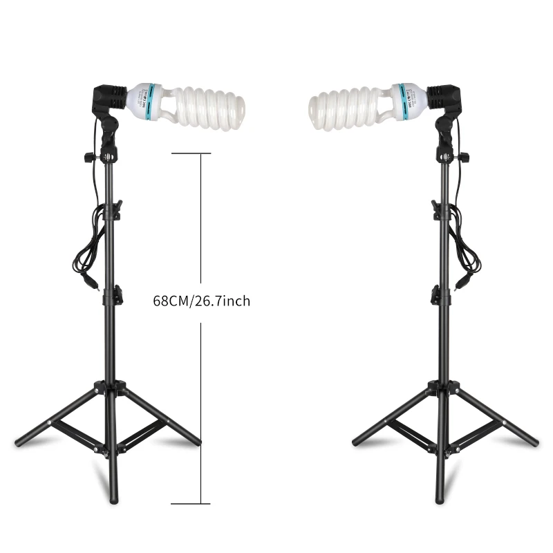 

2 Piece 135W 5500K Photography Lighting Continuous Lights Kit Portable Day Light Photo Portrait Studio Video Equipment