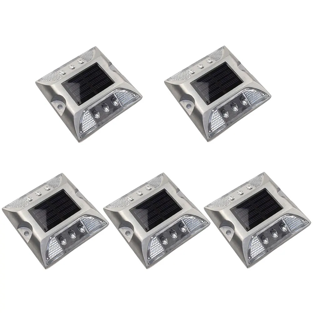 

Steady Brick Traffic Outdoor Path Street Garden Pathway Lamp Ground Deck Solar Power Warning Road Stud Light Square