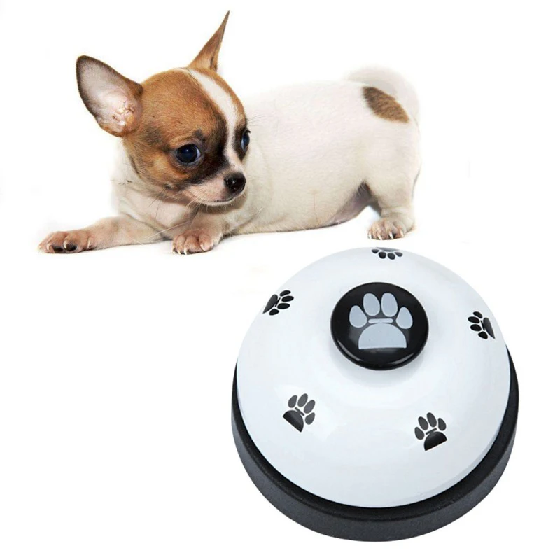 Dog Bell Pet Training Bell Pet Ringing Color Matching Footprint Printing Fun Ringing Dog Bell Pet Communication Toys Cat Dog Toy-3