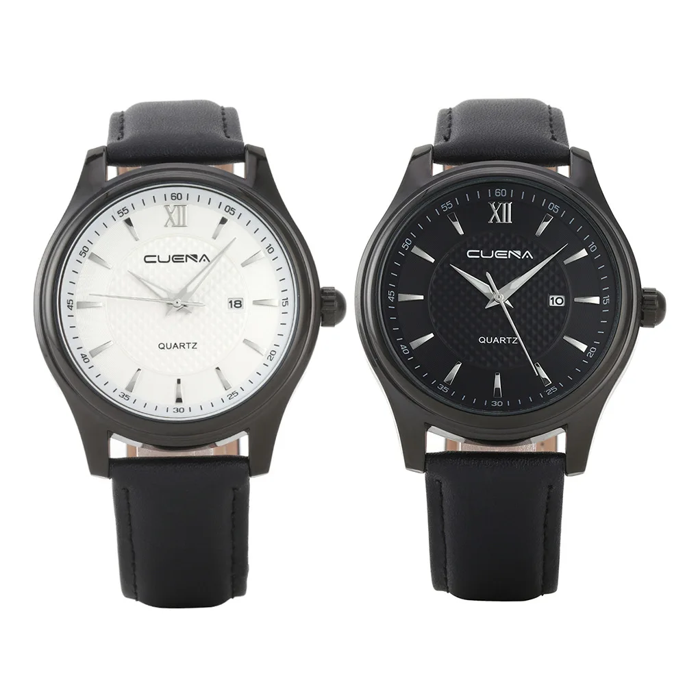 

Cuena6609 Calendar Roman Numerals Belt Quartz Watch