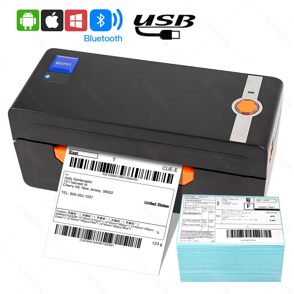 USB Bluetooth Thermal Receipt Printer Shipping Express Order Label or Barcode for XP Win Linux Mac | Компьютеры и офис