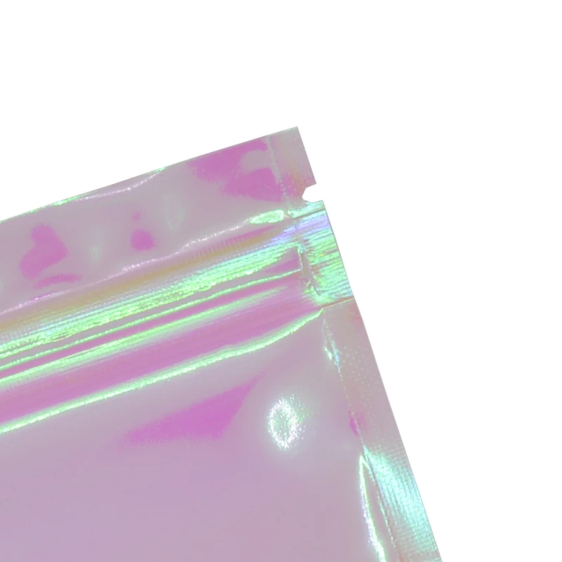 Details about   Multi Size Holographic Iridescent Laser Double-Sided Mylar Ziplock Bags 50/100pc 