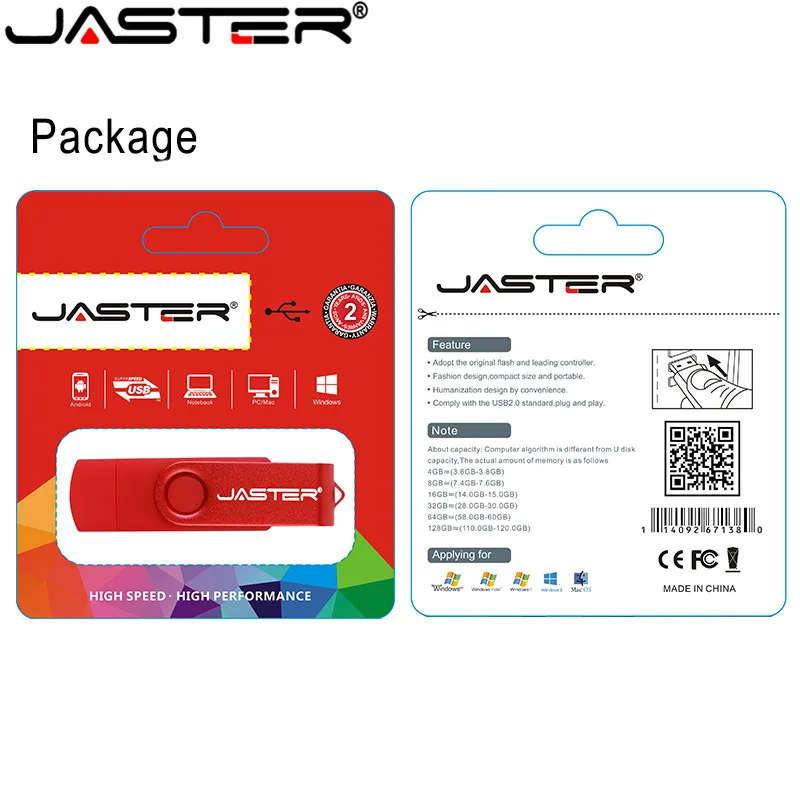 JASTER OTG USB 3 0 128 ГБ флеш накопитель 16 32 двухсторонний для Android мобильный телефон 8 Гб