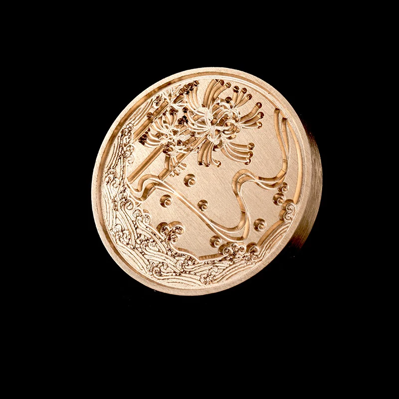 Creative Retro Wax Seal With Resin Handle Plant Lacquer Seal Antique Wax Stamps Household Crafts Wedding Invitations Tools LB749