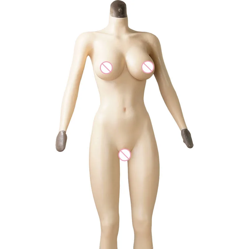 Online KOOMIHO C E TASSE 9 punkt Body mit Arm Gefälschte Titten Crossdresser Silikon Brust Formen Gefälschte Vagina Transen drag Queen 2G