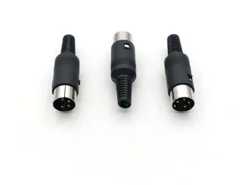 

50 pcs 4 Pin DIN Plug DIN male Plug Cable Connector with Plastic Handle