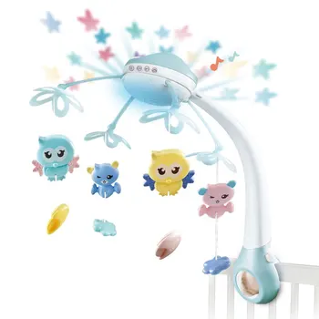 

Nursery With Light Projection Cot Night Lullaby Musical Remote Control Crib Newborn Sleeping Baby Toy Bed Bell Rotating Mobile