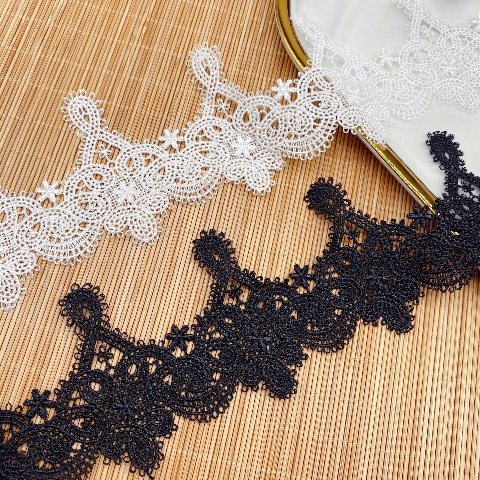 

15Yards New Fashion Guipure Hollow Out Applique White Lace Trim Sewing DIY Craft Net Ribbon Embroidery Sexy Pajamas Accessories