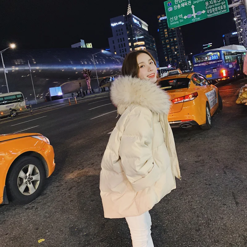 

Large Cargo Has 2018 Winter New Style Korean-style WOMEN'S Wear Loose-Fit Irregular Cotton Coat Women's