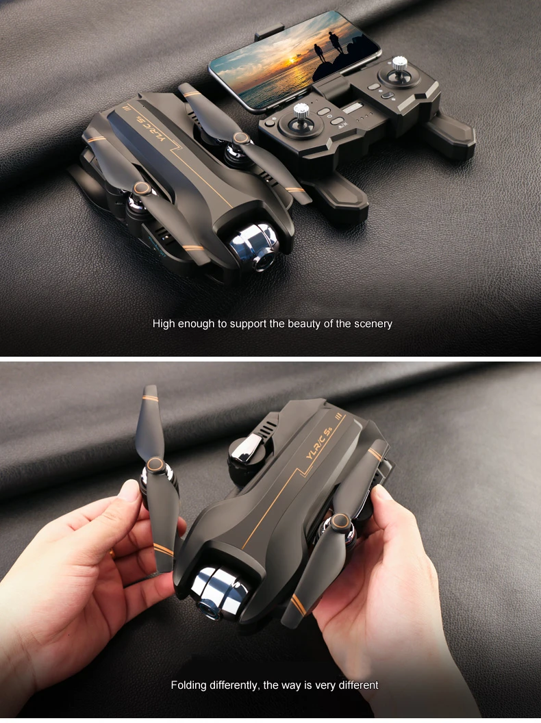 S5 RC Дрон 4K Дроны с 1080P HD двойной камерой складной Квадрокоптер с оптическим потоком регулируемый угол камеры RC вертолет игрушка