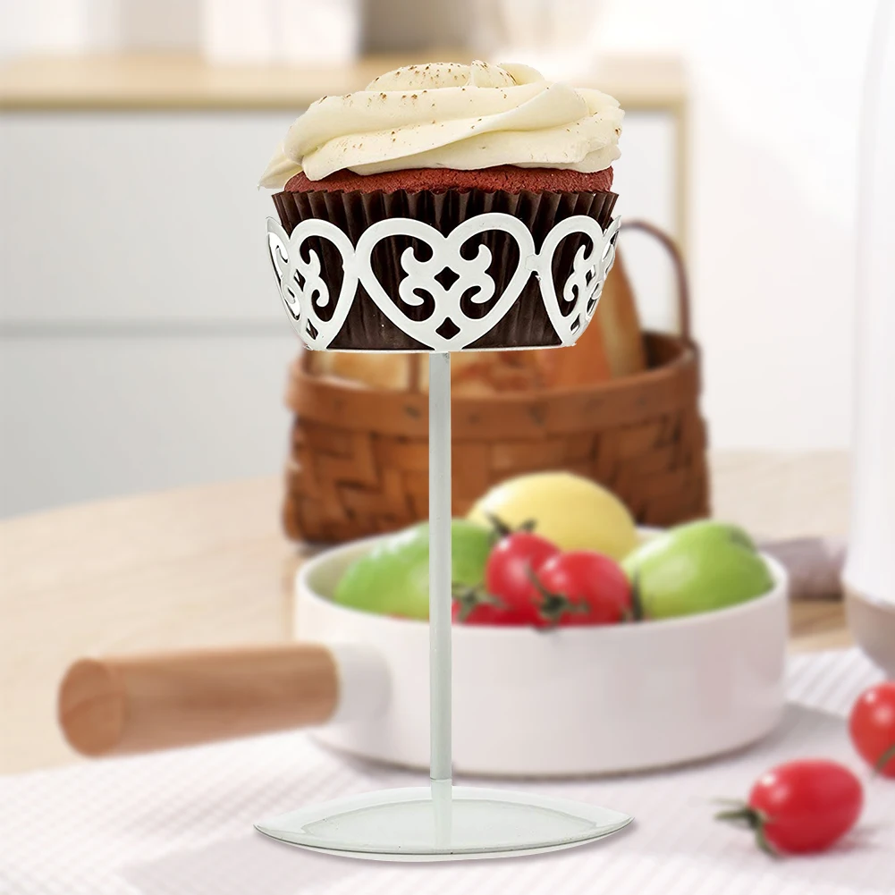 

Cake Accessories 2Pack White Color Cake Stand Metal Wedding Cupcake Dessert Iron Holder Rack