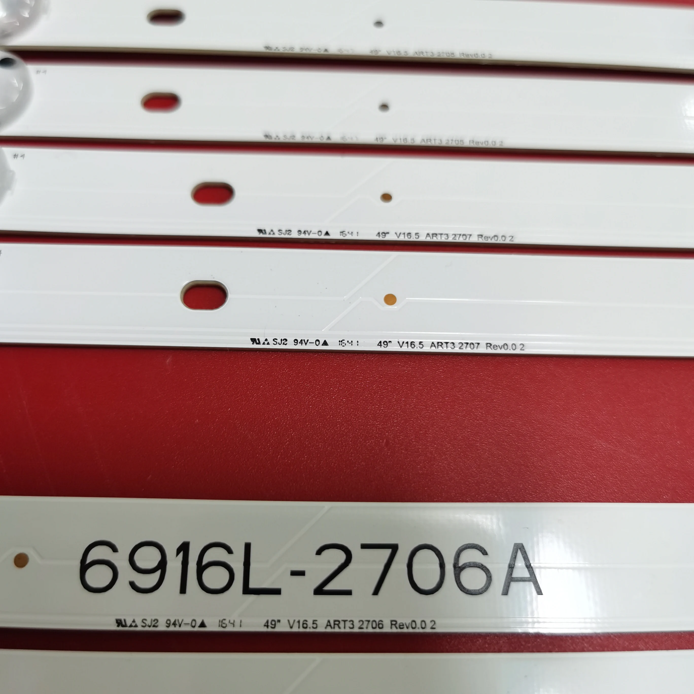 1 Ʈ = 8pcs LED Ʈ Ʈ 49 ġ TV LIG 49UH603V 49UH620V LC490DGE 6916L-2709A 6916L-2710A 6916L-2711A 6916L-2712A