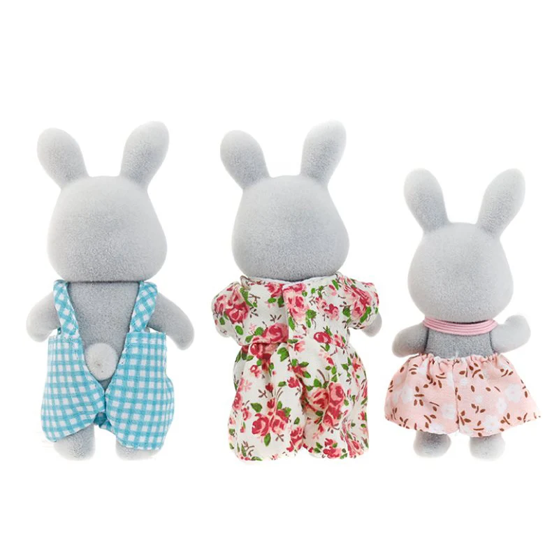 Sylvanian Families кролик Семья 3 шт. набор кукольный домик пушистые животные игрушки Фигурки девушка подарок 5124
