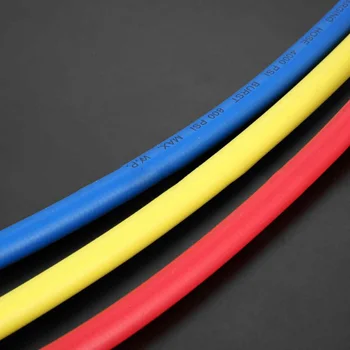 

W/Shut Valve AC Charging Hoses R410a R134a R12 R502 Refrigerant 1/4inch SAE