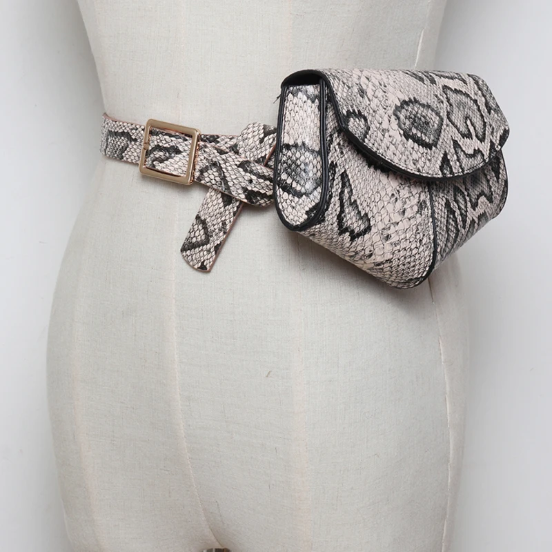 Snack Printing Shoulder Messenger Handbags Women PU Leather Waist Fanny Belt Packs Casual Phone Money Pouch Crossbody Chest Bags