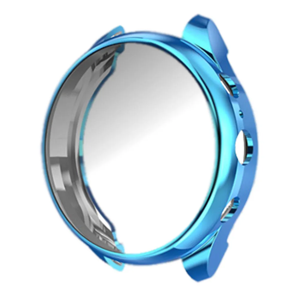 New Soft Electroplated TPU Watch Case Cover Bumper Screen Protector High Quality Watch Protective Accessories For Fossil-ftw6022 - Цвет: Blue