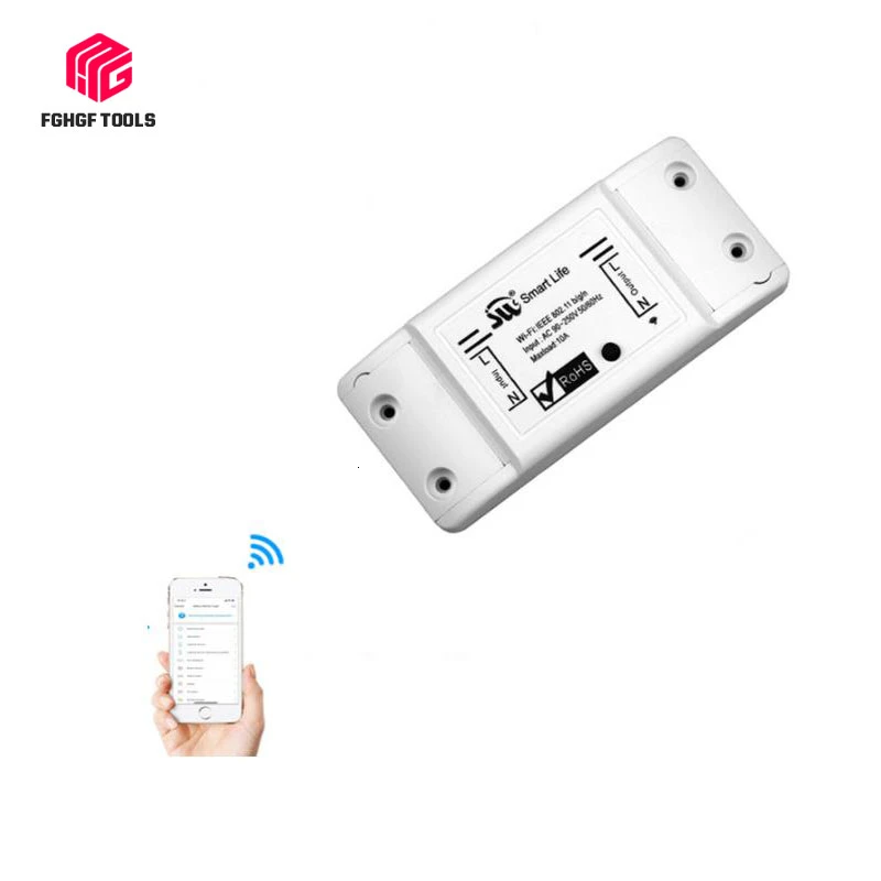 

WiFi Smart Universal Light Switch Breaker Timer Smart Life APP Wireless Remote Control Works with Alexa Google Home