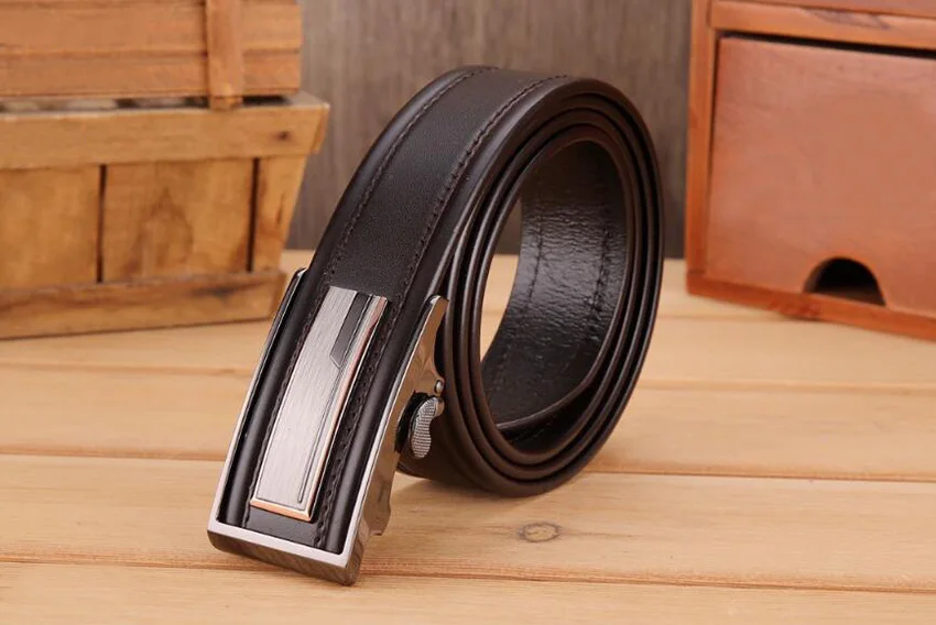 Automatic Buckle Genuine Leather Business Belt Luxury Designer Cowskin Belts Jeans Waistband High Grade Strap XKS151
