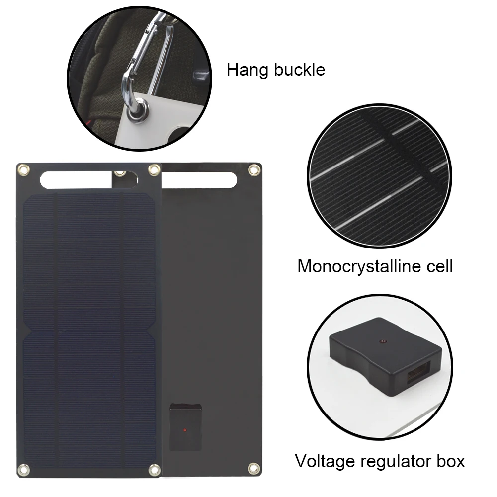 Портативное 6 Вт Солнечное зарядное устройство для мобильных солнечных батарей зарядное устройство для телефонов батарея USB порт Ouput для наружного использования