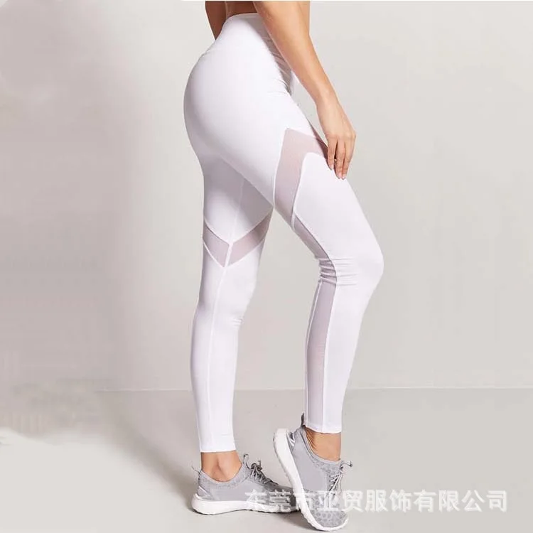 

Autumn & Winter New Style Sports Tight-Fit Gym Women's Foreign Trade Hot Selling Gauze Joint Yoga Pants Leggings