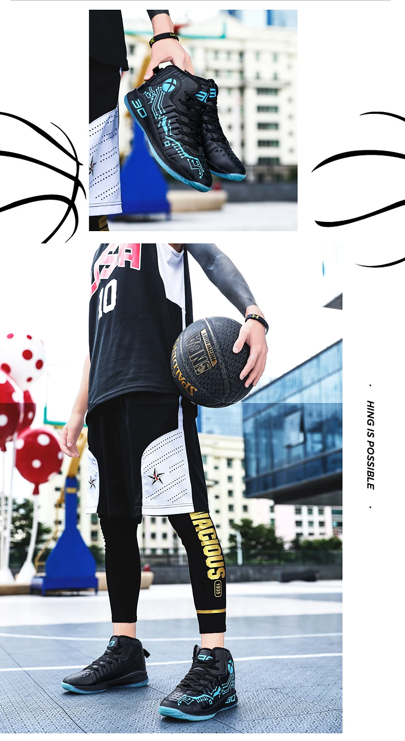 Winter new color outdoor sports basketball shoes trend cold anti-slip soft bottom elastic fashion men's casual shoes