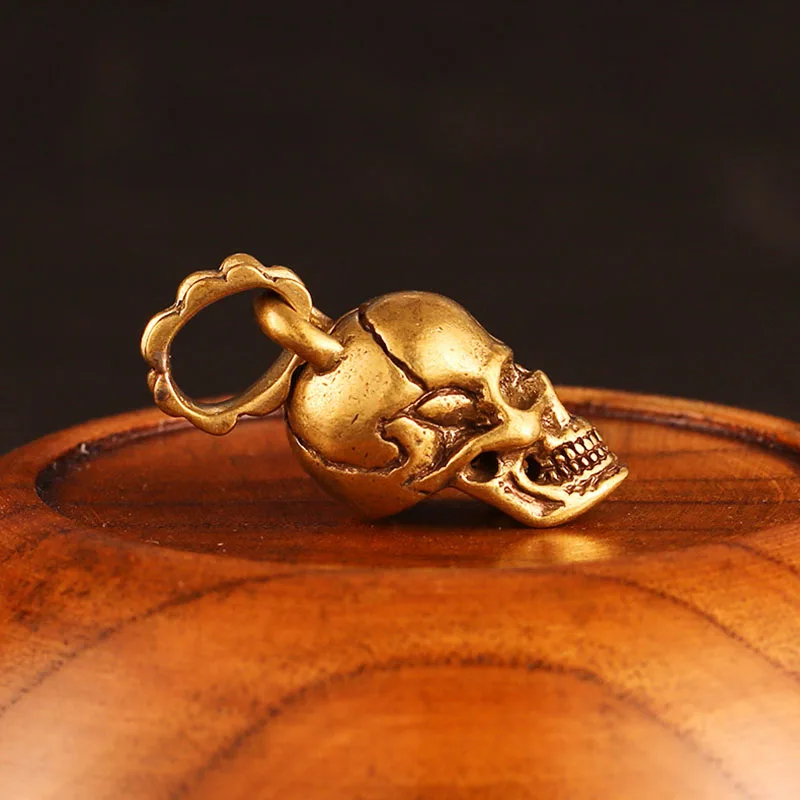 skull head pendant brass (11)