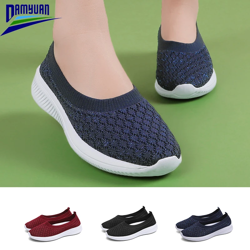 

Damyuan 2020 The New Shoes Woman Breathable Leisure Jogging Shoe Zapatos De Mujer Solid Color Sneakers Platform Loafers