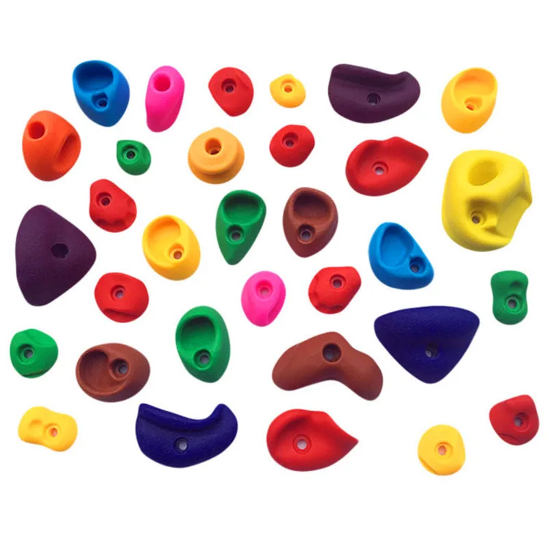 Koop 32 Pcs Pe Veiligheid Materialen Kinderen Klimwand Stenen Met Schroeven Kleuterschool Indoor Klimmen Coördineren Training