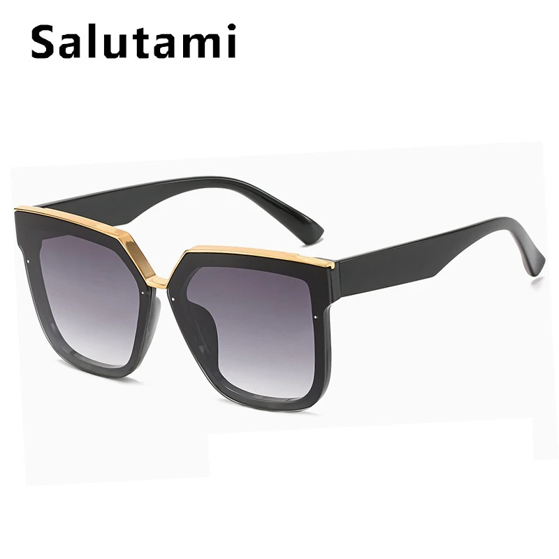 Квадратные большие коричневые солнцезащитные очки для женщин Новая мода градиентные солнцезащитные очки с бантом женские сексуальные очки кошачий глаз Ins Горячие Оттенки
