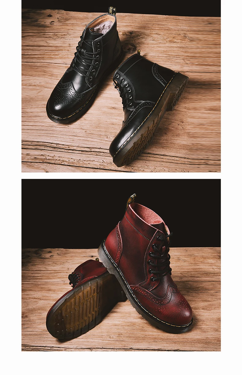Мужские ботинки в байкерском стиле; теплые ботинки из натуральной кожи на меху; мужские Ботинки martin; ботильоны; Мужская зимняя обувь; Мужская обувь; ботинки; 47