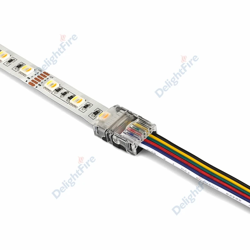 conector led strip conector para rgb rgbw rgbww led luz de tira fio conector de emenda terminal