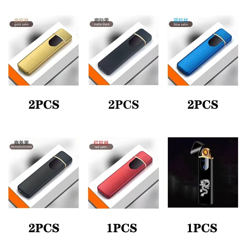 Combination L 10 шт./лот USB мини-сигарета электрическая зажигалка сенсорная для курения кальян электронные сигареты зажигалки гаджеты для мужчин - Цвет: Combination L