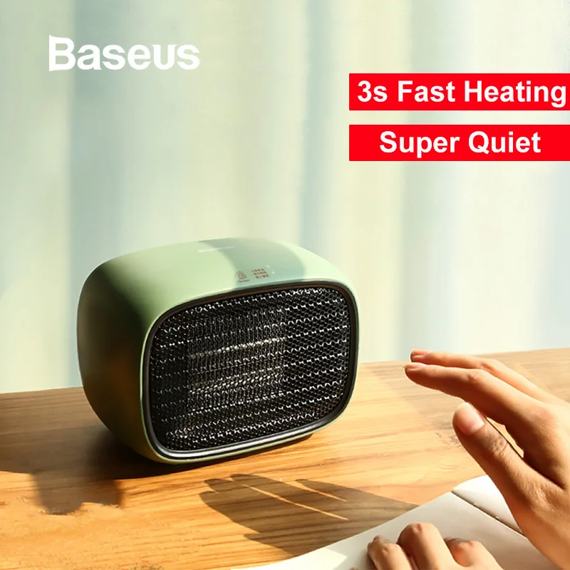 

Baseus Electric Heater for Home Fan Mini Desktop Warmer Portable PTC Ceramic Fast Heat Handy Warmer Heater Fan Super Quiet