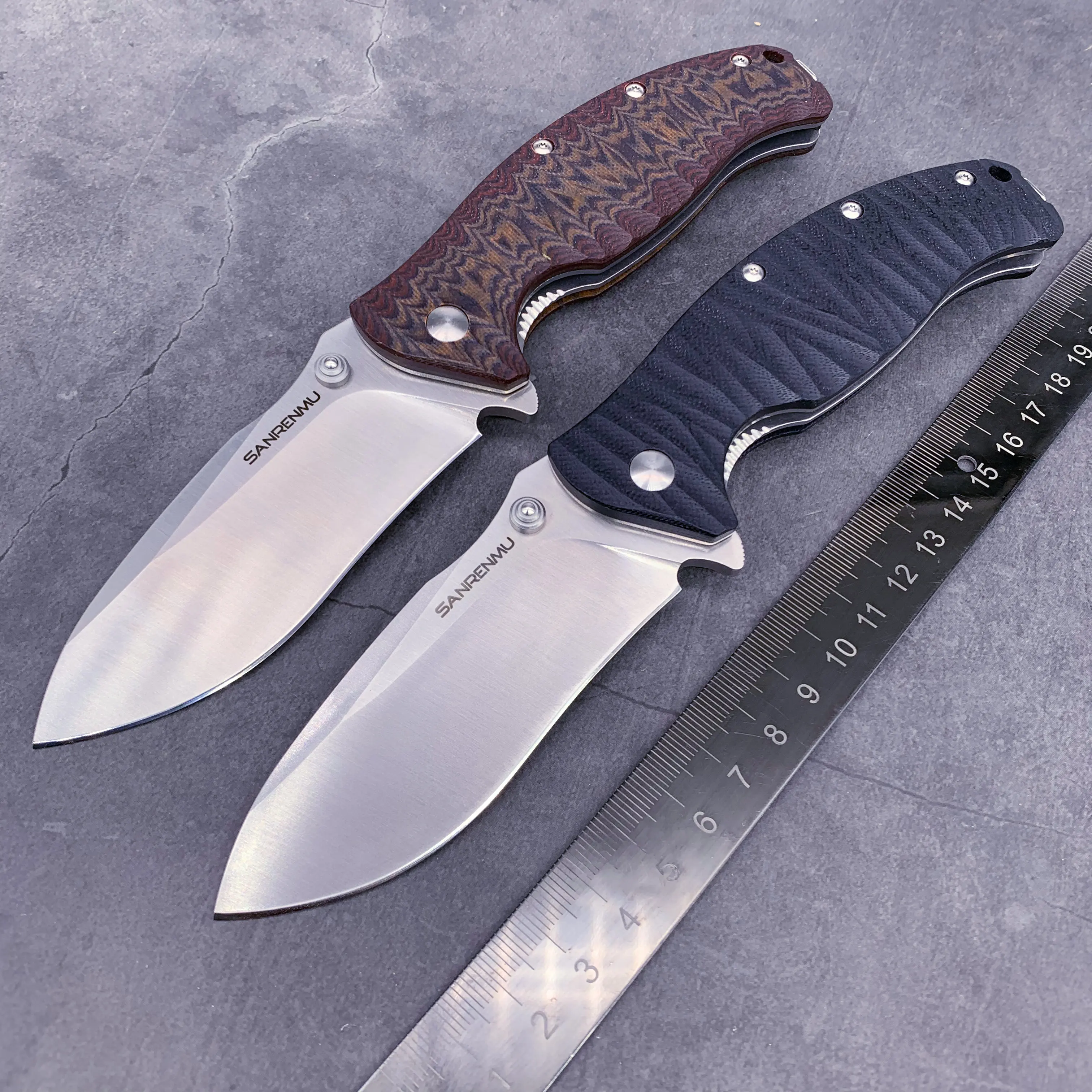 SANRENMU 1006/1005 SRM NEW Pocket Folding Knife 14C28N Blade Flipper Ball Bearing Outdoor Camping Survival Tool EDC KNIVES