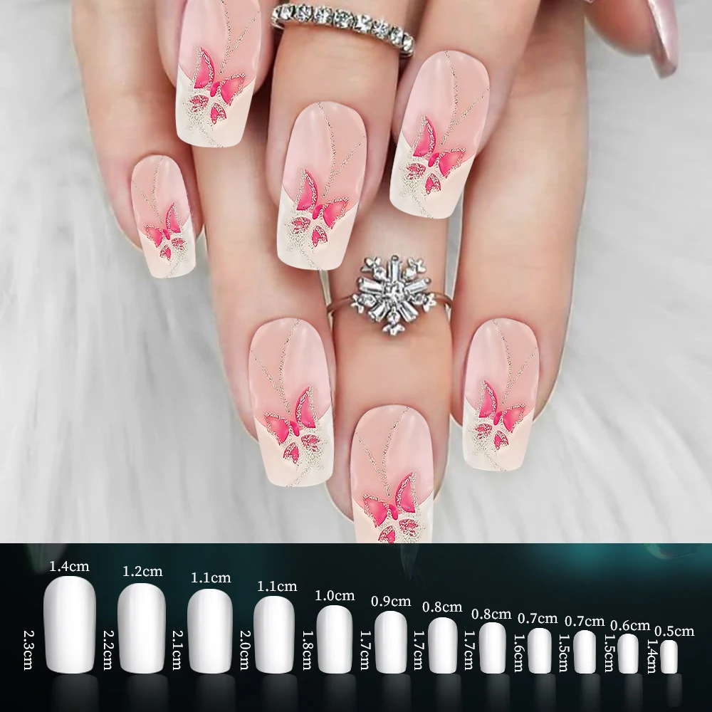 24 шт цветные накладные ногти милые Мультяшные круглые накладные ногти полное покрытие для украшения ногтей советы для маникюра Инструменты для красоты