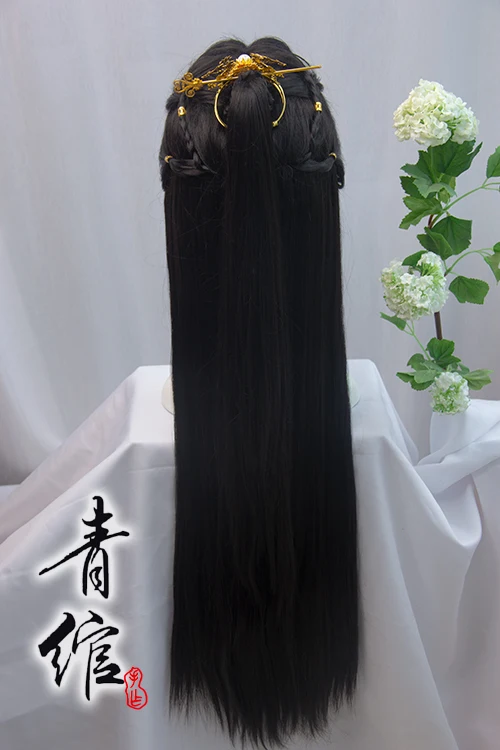 Древний точка красоты парик Hanfu Мужская парик
