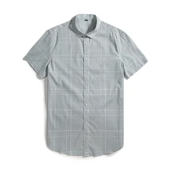 

2020 Plus Fat plus Size Business Short Sleeve Shirt Shirt Leisure Loose Cotton Half Sleeve Top