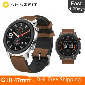 

Global Version Huami Amazfit GTR 47mm Smart Watch Men 5ATM Smartwatch 24Days Battery Music Control For Android IOS Phone