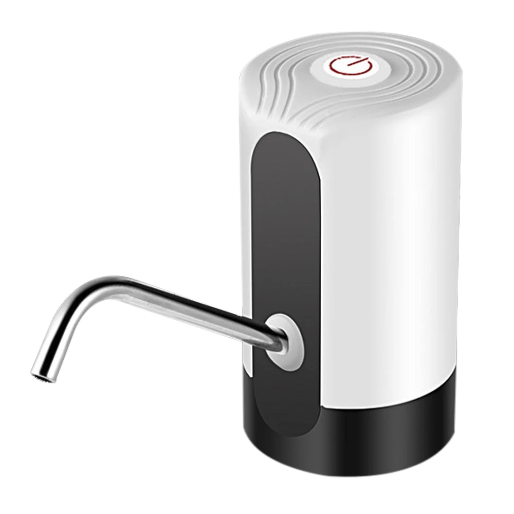 white Water Pump Электрический водяной насос кувшин диспенсер для воды USB Перезаряжаемый 304 нержавеющая сталь жесткая труба Пищевая силиконовая бутылка для питьевой воды - Цвет: white Water Pump