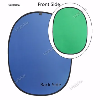 

Wrinkle-Resistant Cotton Collapsible Backgroud 150x200cm Green&Blue Chromakey screen 2in1 twist Backdrop board CD50 T03 ZZ1