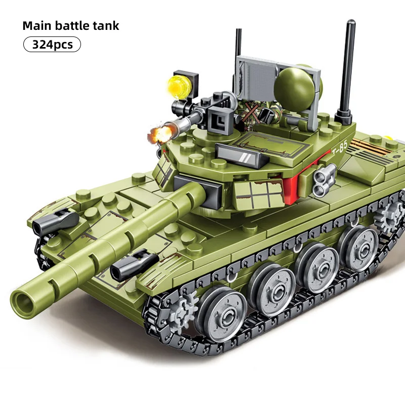 SEMBO 324 шт. Военный танк основной боевой серии оружие ww2 строительные блоки Танк