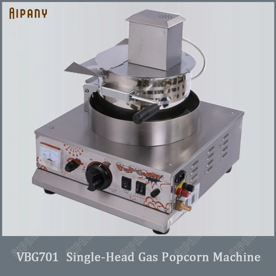 

VBG701/VBG702 gas popcorn machine single/double head commercial LPG popcorn maker popcorn popper making machine for snack equipm