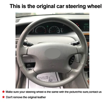 Auto Auto Volante Copertura Della Ruota di Copertura Wrap In Pelle Artificiale Per Toyota Camry 2002 - 2004 Avalon 2002 - 2004 Highlander 2001 - 2003