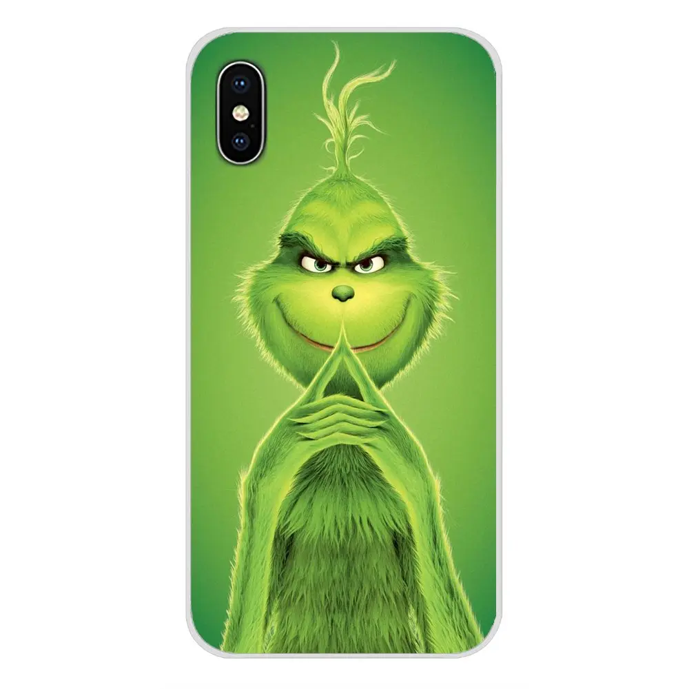 Дизайнерский чехол для Apple IPhone X XR XS MAX 4 4s 5 5S 5C SE 6 6S 7 8 Plus ipod touch 5 6 зеленый монстр Grinch палантин Рождество - Цвет: images 8