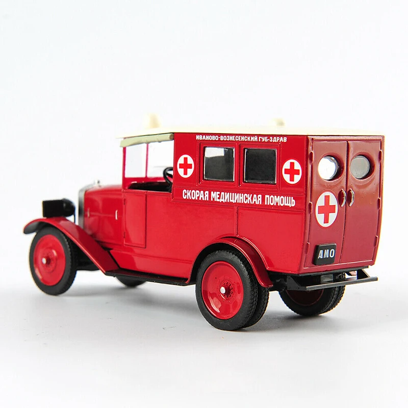 Детские модели, игрушки для мальчиков, 1/43 масштаб, Aolly Diecast HAW, красный российский совет, AMO F15, модель машин скорой помощи в бывшем Советском юнио