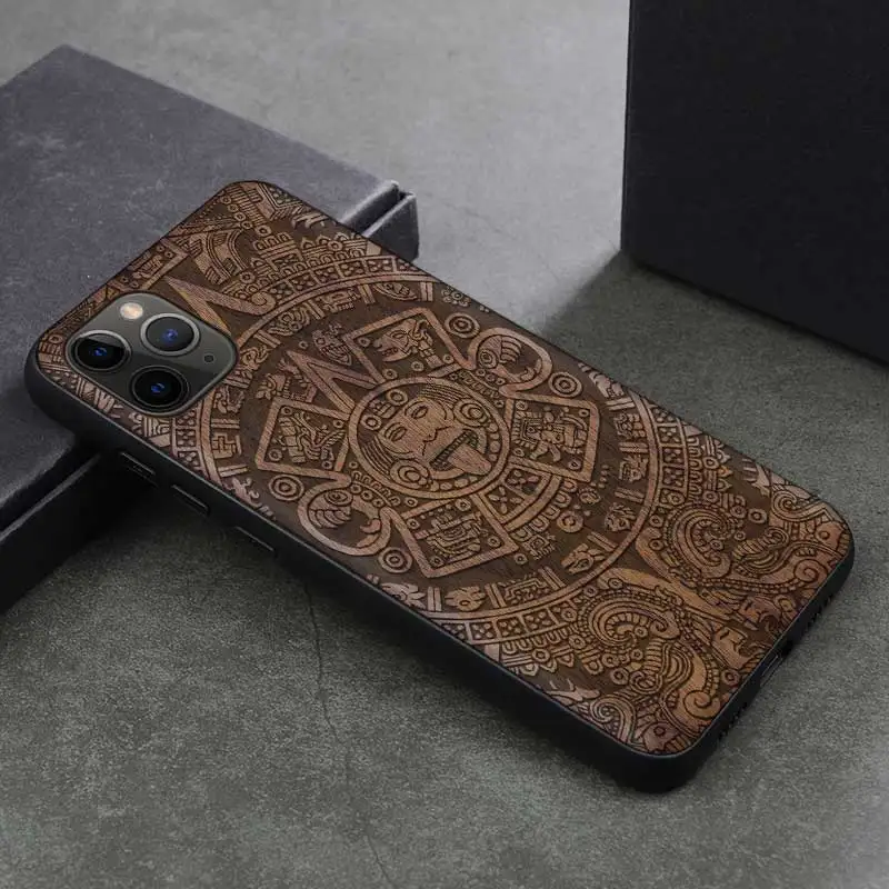 Чехол для iPhone 11 Pro Max, чехол из орехового дерева для iPhone 11 Pro, резной бампер из ТПУ, деревянный чехол для iPhone XR X XS Max 7 8 Plus