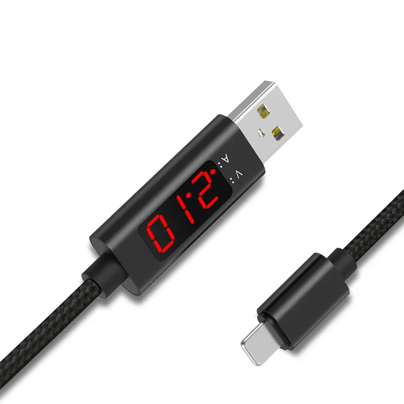 3A(макс.) Напряжение ток Дисплей нейлоновый плетеный кабель Micro-USB/Тип-C/8-контактный имеет функцию быстрой зарядки кабель для SAMSUNG HUAWEI htc XIAOMI OnePlus до 6 ти лет - Тип штекера: Cable For IOS