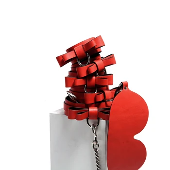 Luxury Leather Bdsm Sex Toys Kits Slave Bondage Set Real Skin Handcuffs Ankle Cuff Collar Adult Products for Couples Women Gay