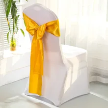 Тип свадебного стула с закрытой спинкой, украшенный бантом, аксессуары для стульев для банкета отеля